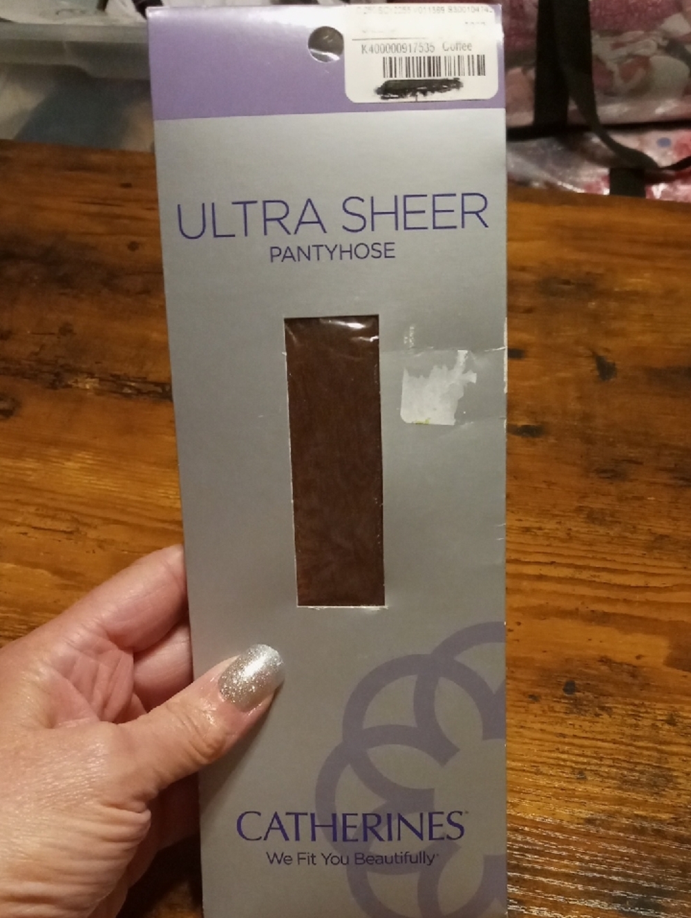 NWT Catherine's Sz C. Coffee Colored Ultra Sheer Pantyhose